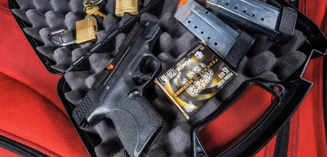 Traveling with a firearm.
