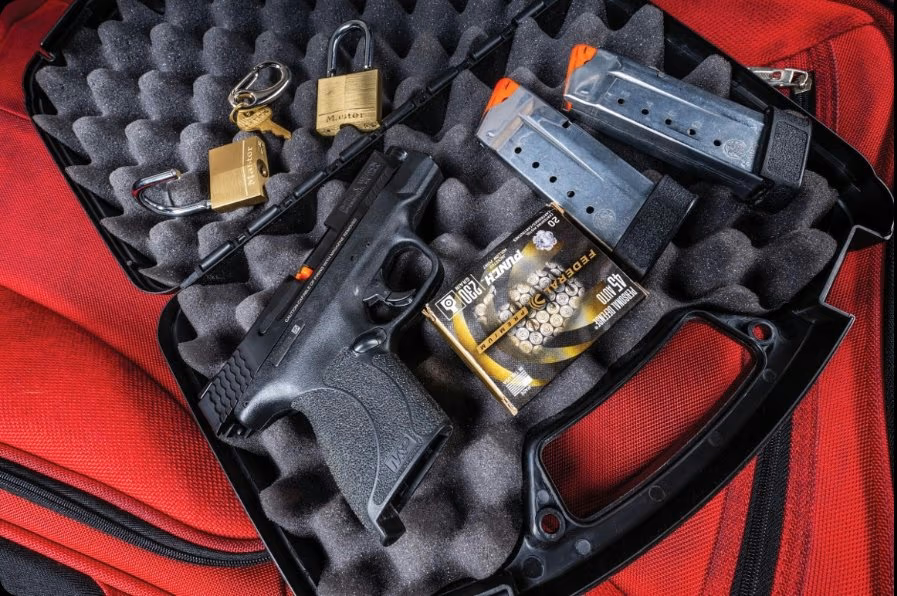 Traveling with a firearm.